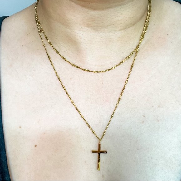 Layered Cross Necklace Women Cross Choker Necklace Faith Jewelry Cross Necklace - Picture 7 of 14